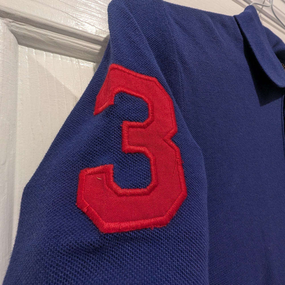 Boy's Polo by Ralph Lauren Blue and Red Kids Polo Shirt - Size: Medium 10 - 12 - Picture 5 of 7